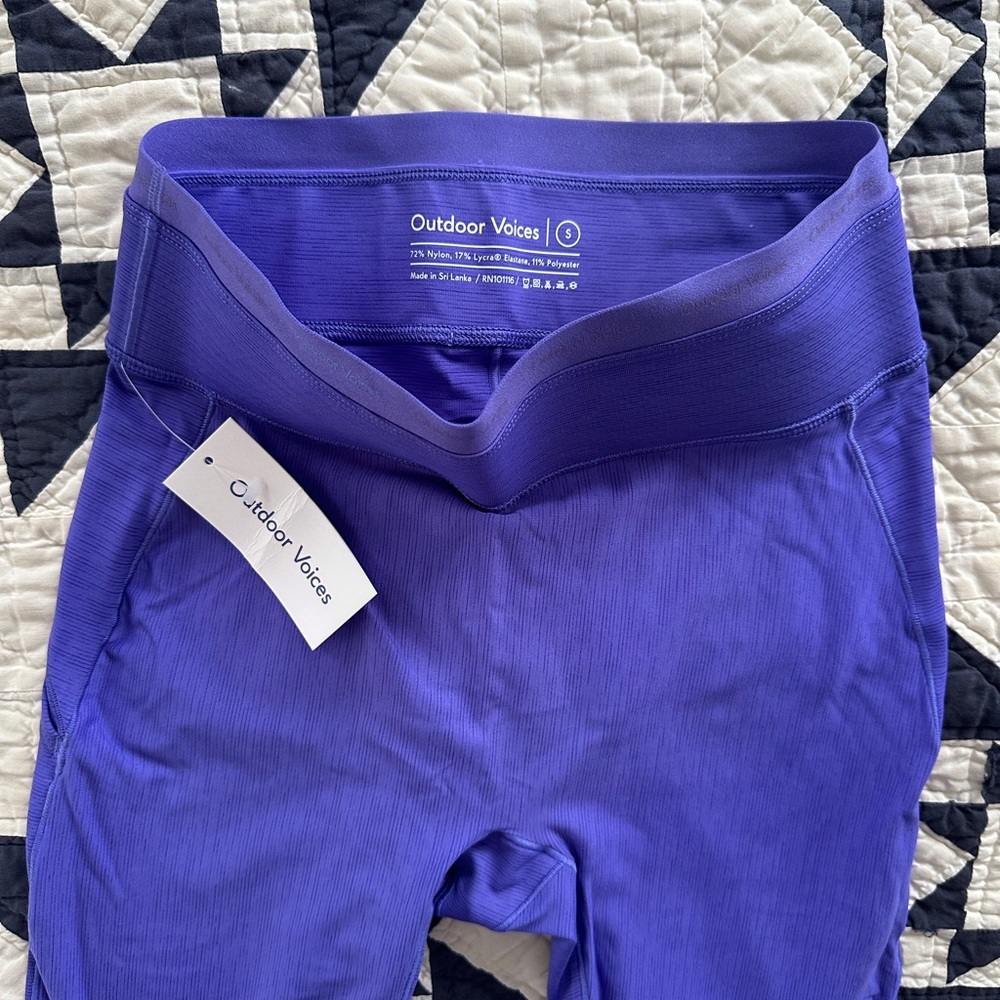 OV Outdoor Voices Techsweat Thrive 7/8 legging violet NWT W Small